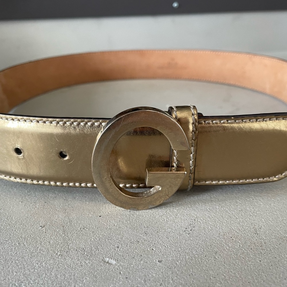 Gucci gold belt size 85
